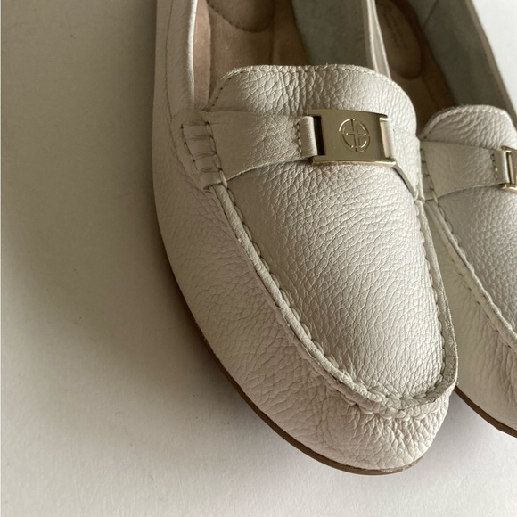 Giani Bernini GB Dailyn White Pebble Genuine Leather Loafers size 8.5 - Picture 9 of 16